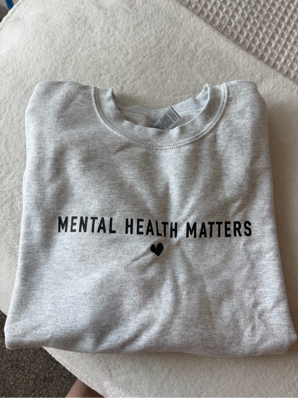 Mental Health Matters Gray Graphic Sweatshirt